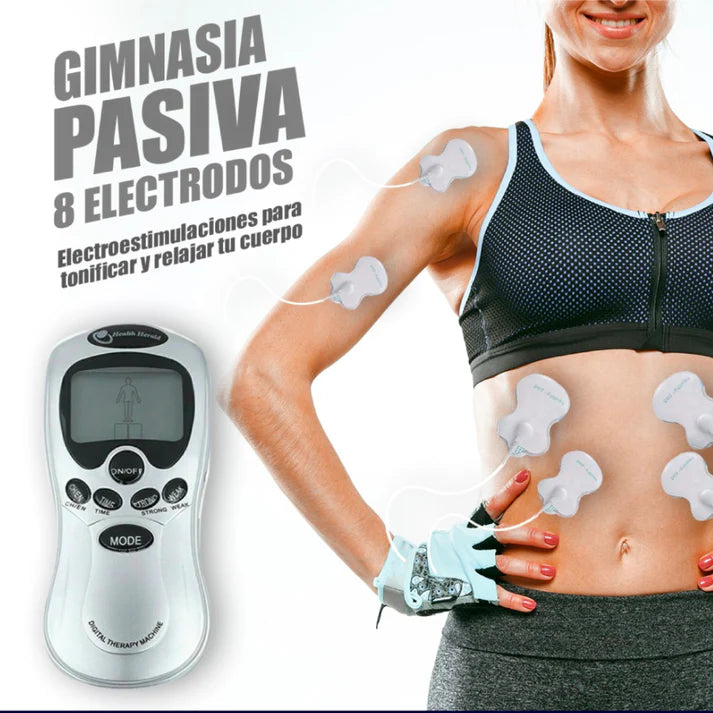 Electroestimulador + 8 Parches Digital Ondas Gimnasia Pasiva®