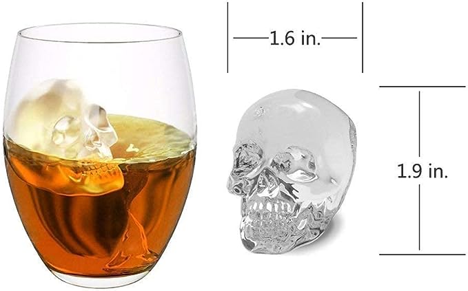 Moldes de Hielo en Forma de Calavera 💀 (2 Moldes)
