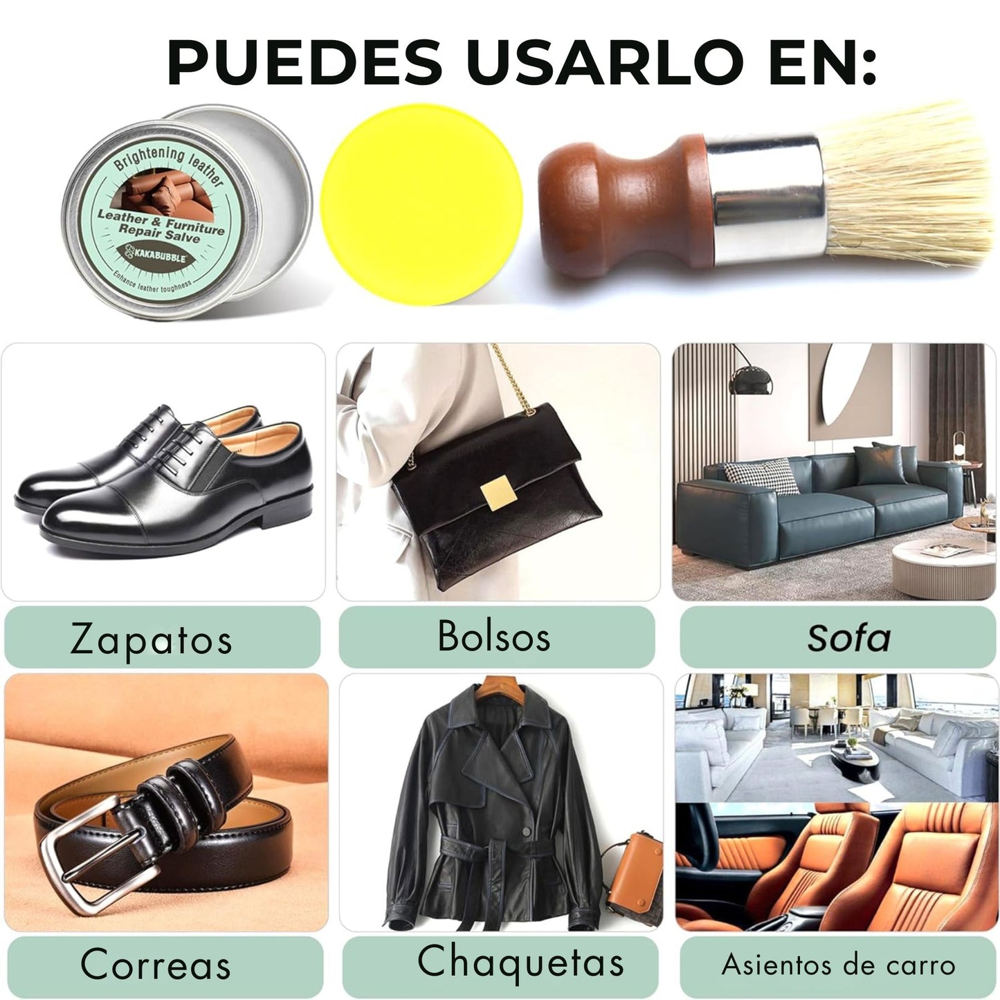 Crema renovadora de cuero y madera FIXLEATH®- 80 G.