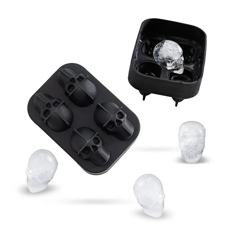 Moldes de Hielo en Forma de Calavera 💀 (2 Moldes)