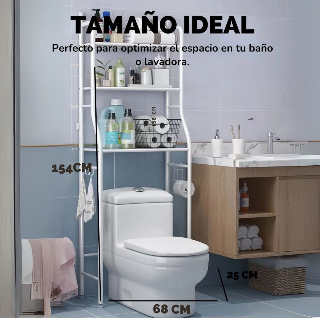 Estante Organizador Para Baño o Lavadora METALICO®🚽🧺