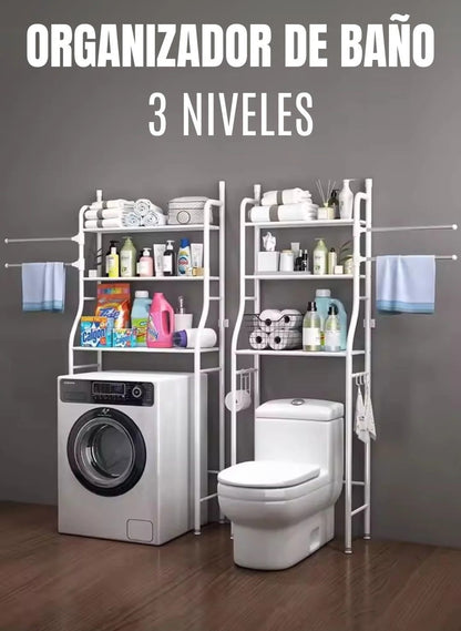 Estante Organizador Para Baño o Lavadora METALICO®🚽🧺