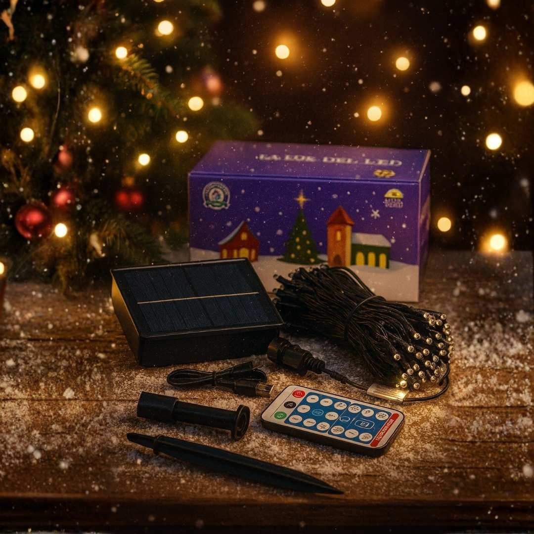 Luces con Panel Solar -   garantía de 90 días  LumiFest® Energia Limpia