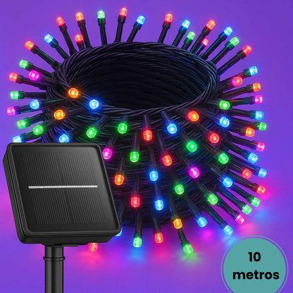 Luces con Panel Solar -   garantía de 90 días  LumiFest® Energia Limpia