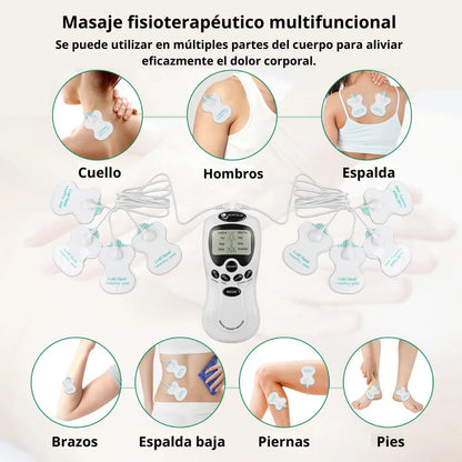 Electroestimulador + 8 Parches Digital Ondas Gimnasia Pasiva®