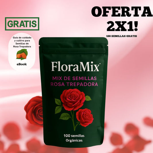 Semillas Rosa Trepadora FloraMix® – 2x1 (100 semillas gratis)