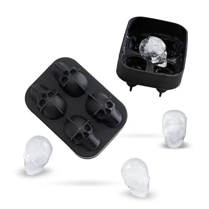 Moldes de Hielo en Forma de Calavera 💀 (2 Moldes)