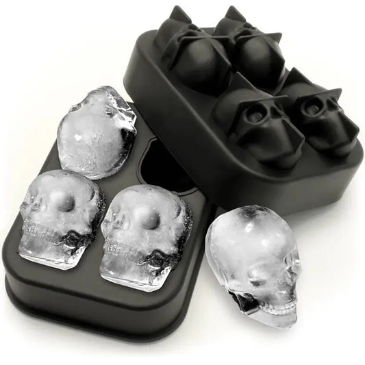 Moldes de Hielo en Forma de Calavera 💀 (2 Moldes)