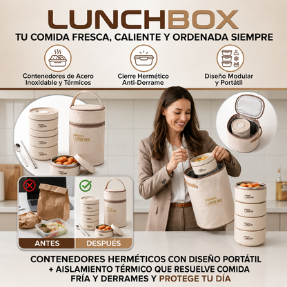 Lunch Box Premium® -Lonchera termica Alta Capacidad y resistencia